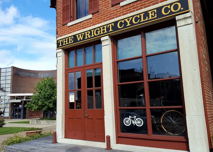 The Wright Cycle Co. in Ohio—where the Wright brothers worked on their inventions.